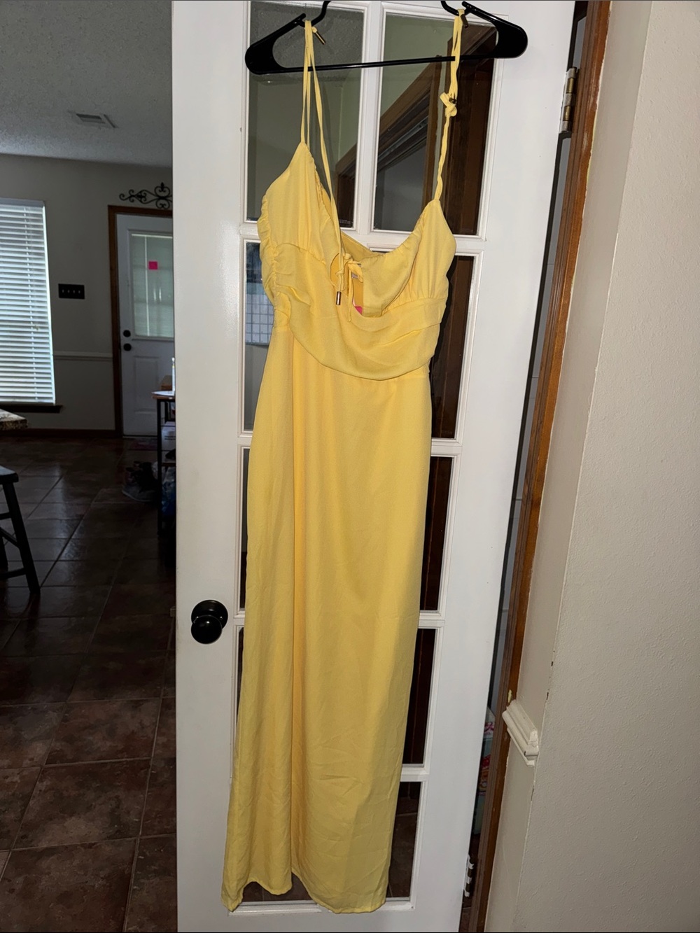 Beginning Boutique Sunny Yellow Maxi Dress with Adjustable Straps